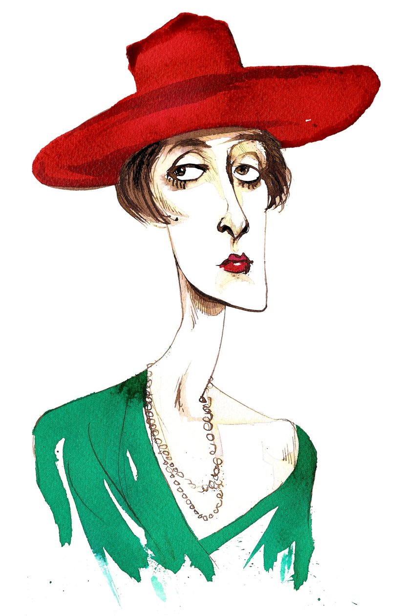 Victoria Mary Vita Sackville-Batı İngiliz şair ve romancı (1892-1962); karikatür by Neale Osborne