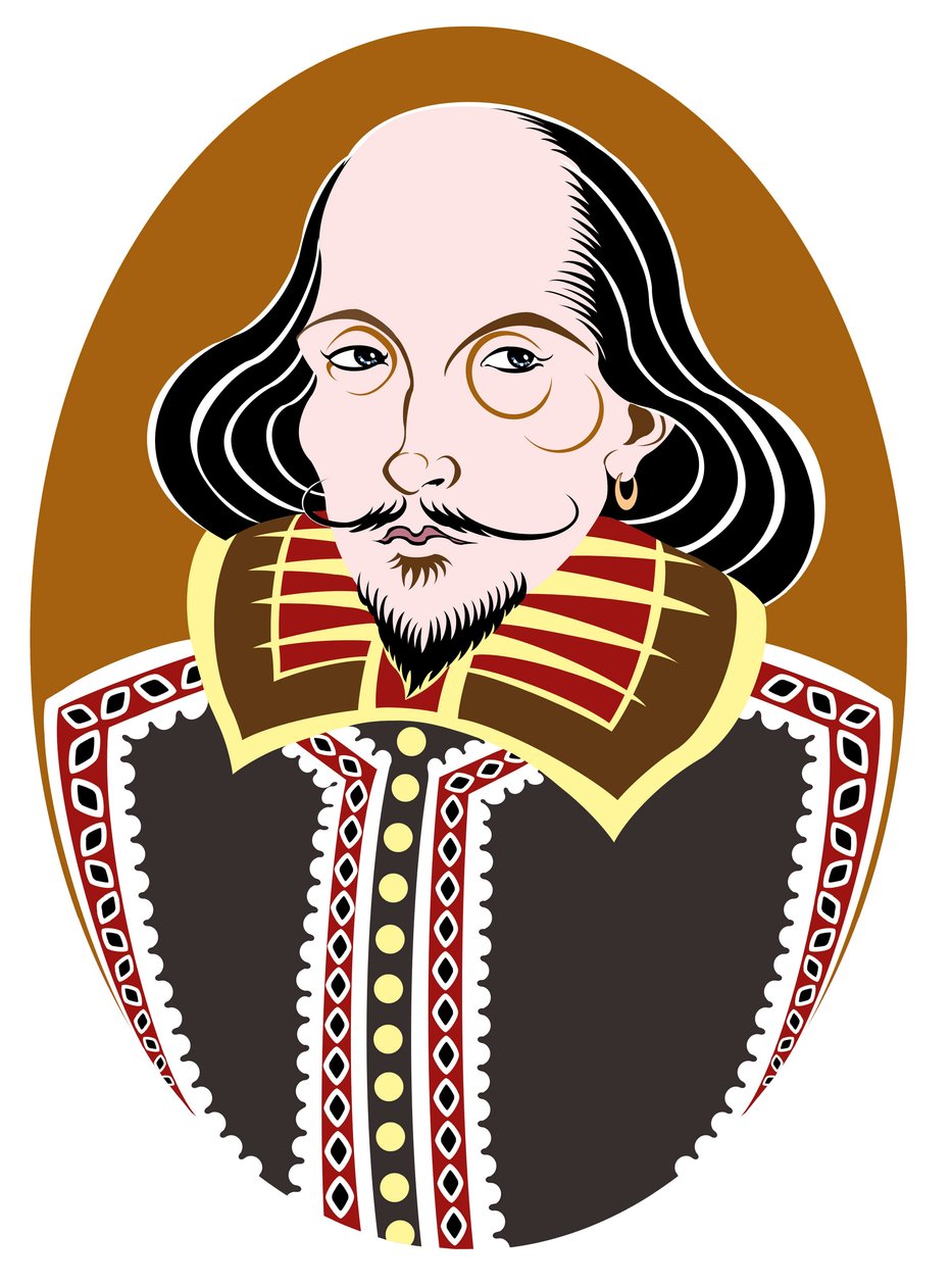 William Shakespeare, İngiliz şair ve oyun yazarı 26 Nisan 1564 - 23 Nisan 1616 arasında vaftiz edildi. by Neale Osborne