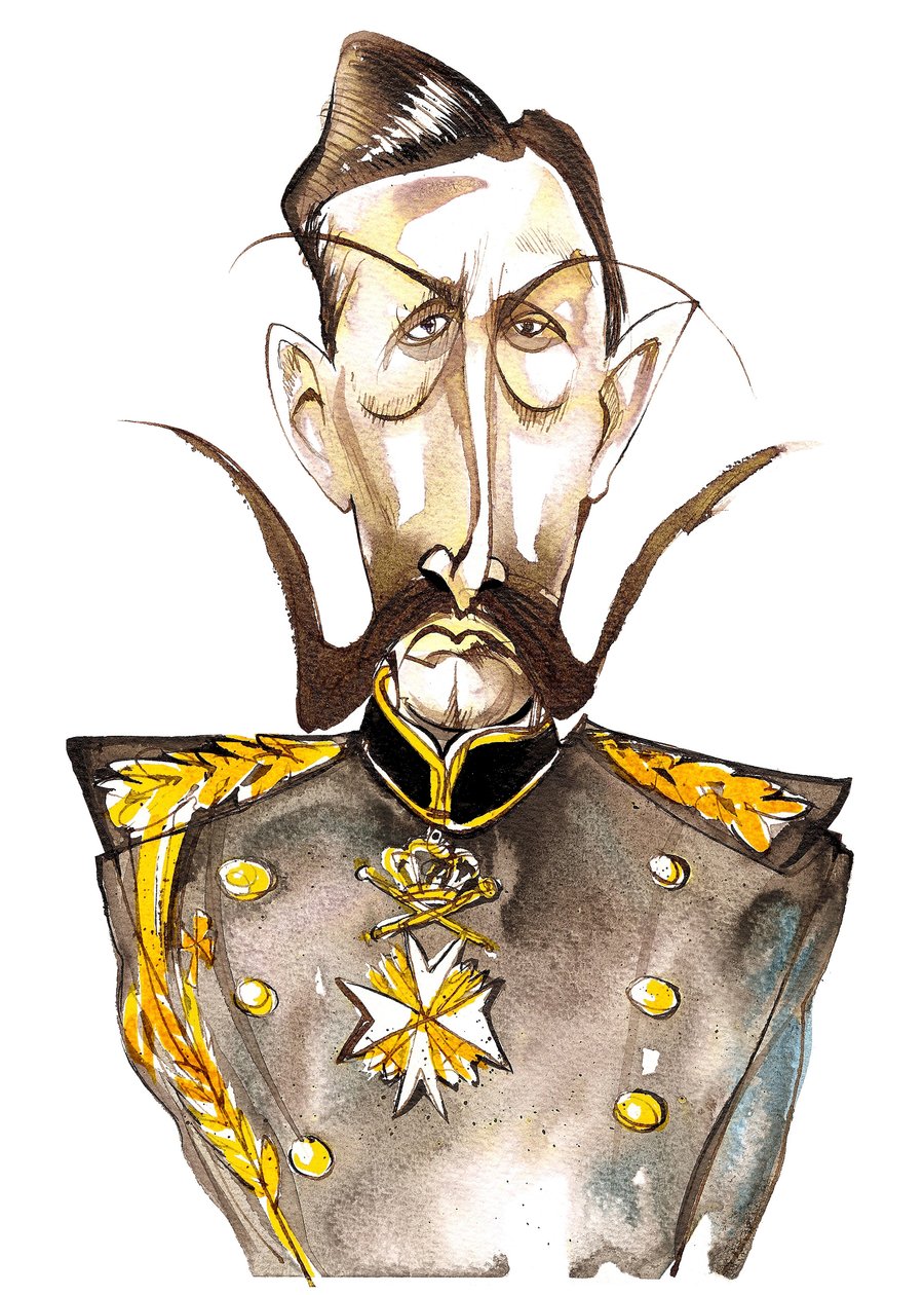 William the Second, emperor of Germany; King of Prussia (1859-1941); colour caricature by Neale Osborne