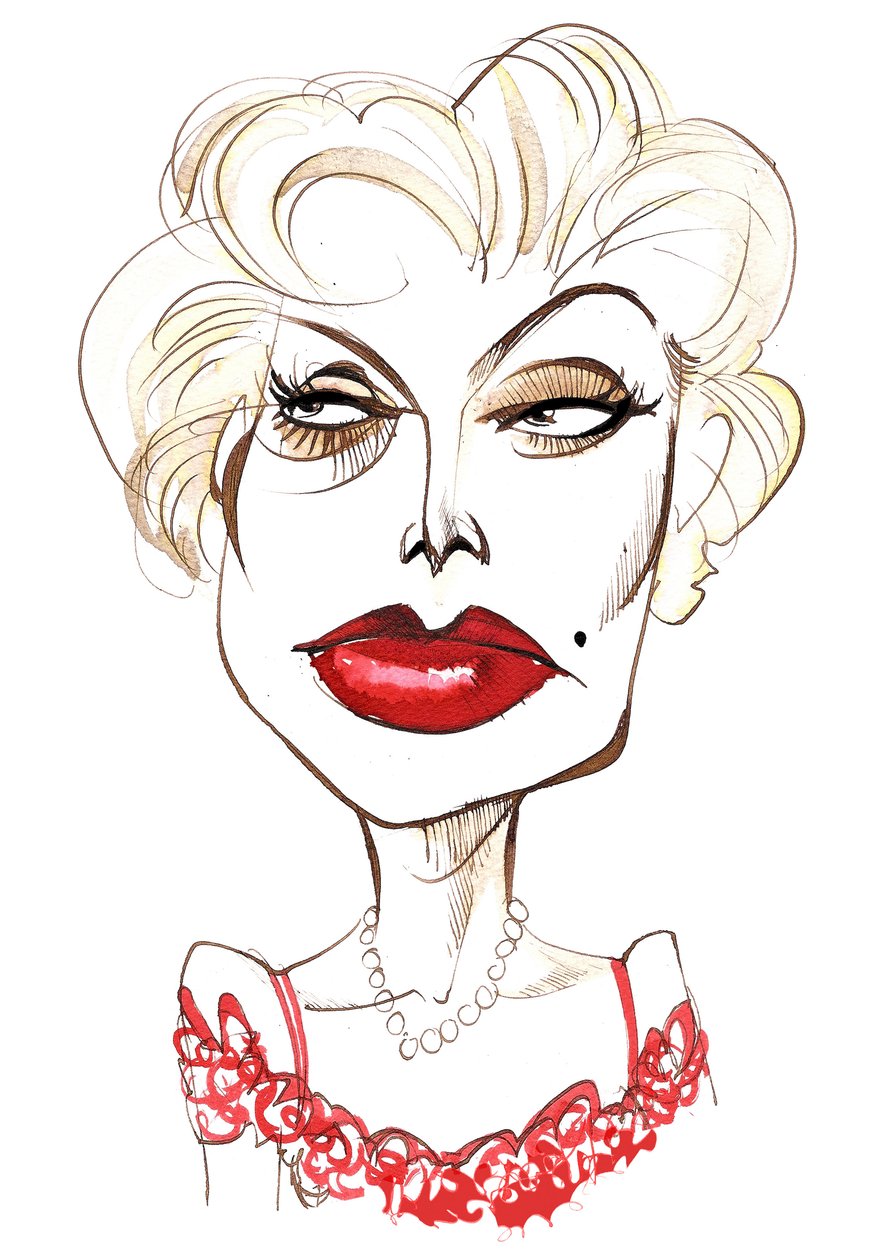 Zsa Zsa Gabor, Macar-Amerikalı aktris 6 Şubat 1917 - 18 Aralık 2016 by Neale Osborne