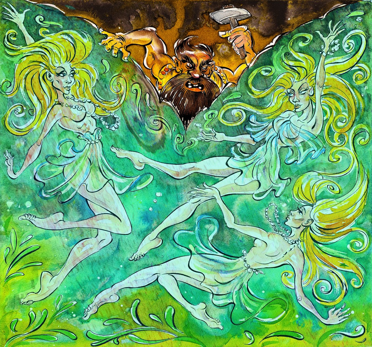 Alberich ve Rhinemaidens- 