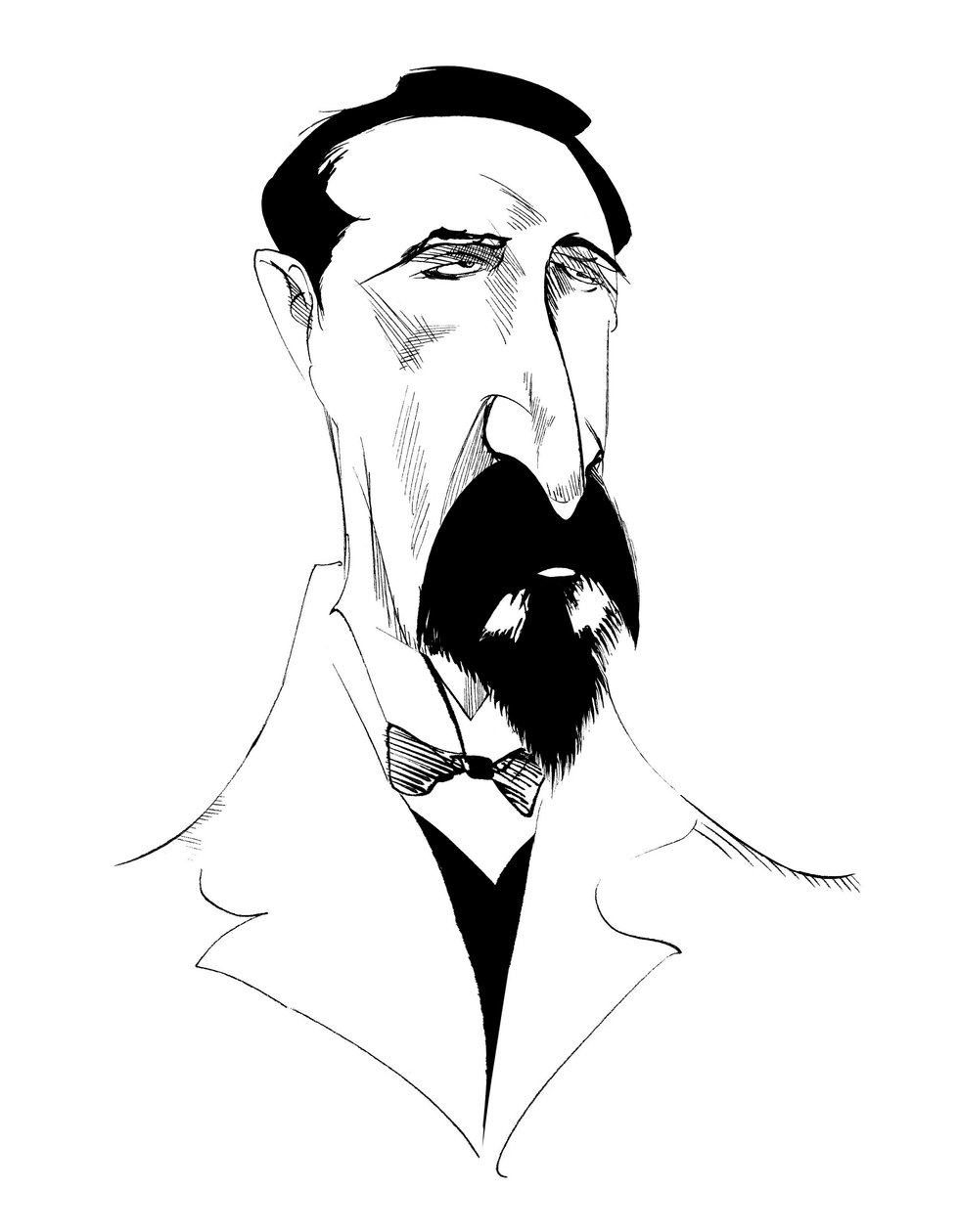 Alexander Borodin, Rus besteci, s/b karikatür, 2010, Neale Osborne by Neale Osborne