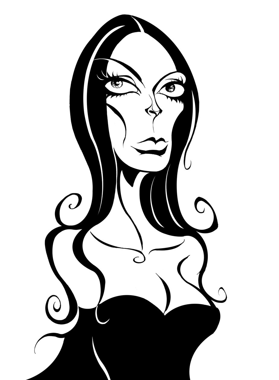 Barbara Steele, 2025 (mürekkep / dijital) by Neale Osborne