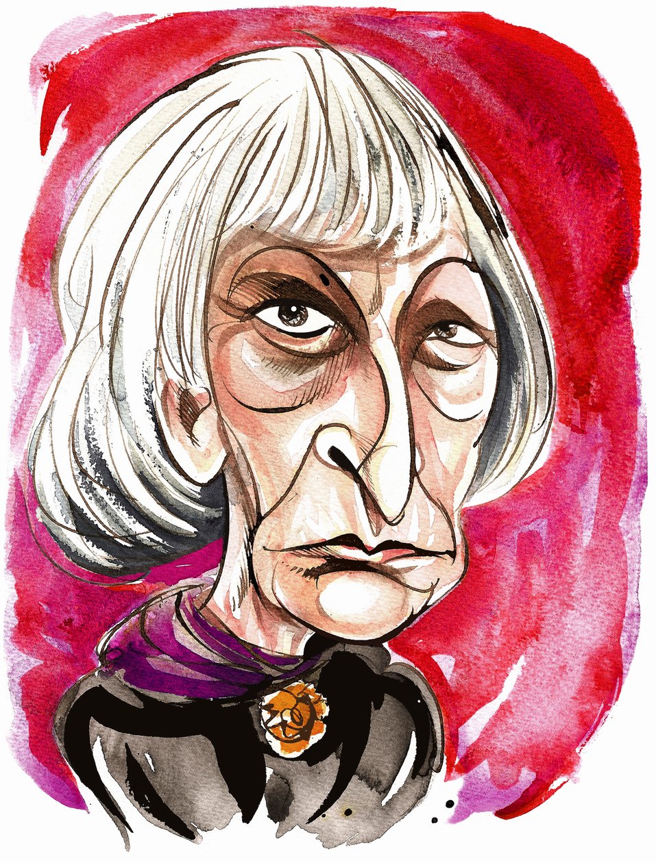 Elisabeth Lutyens - renkli karikatür by Neale Osborne