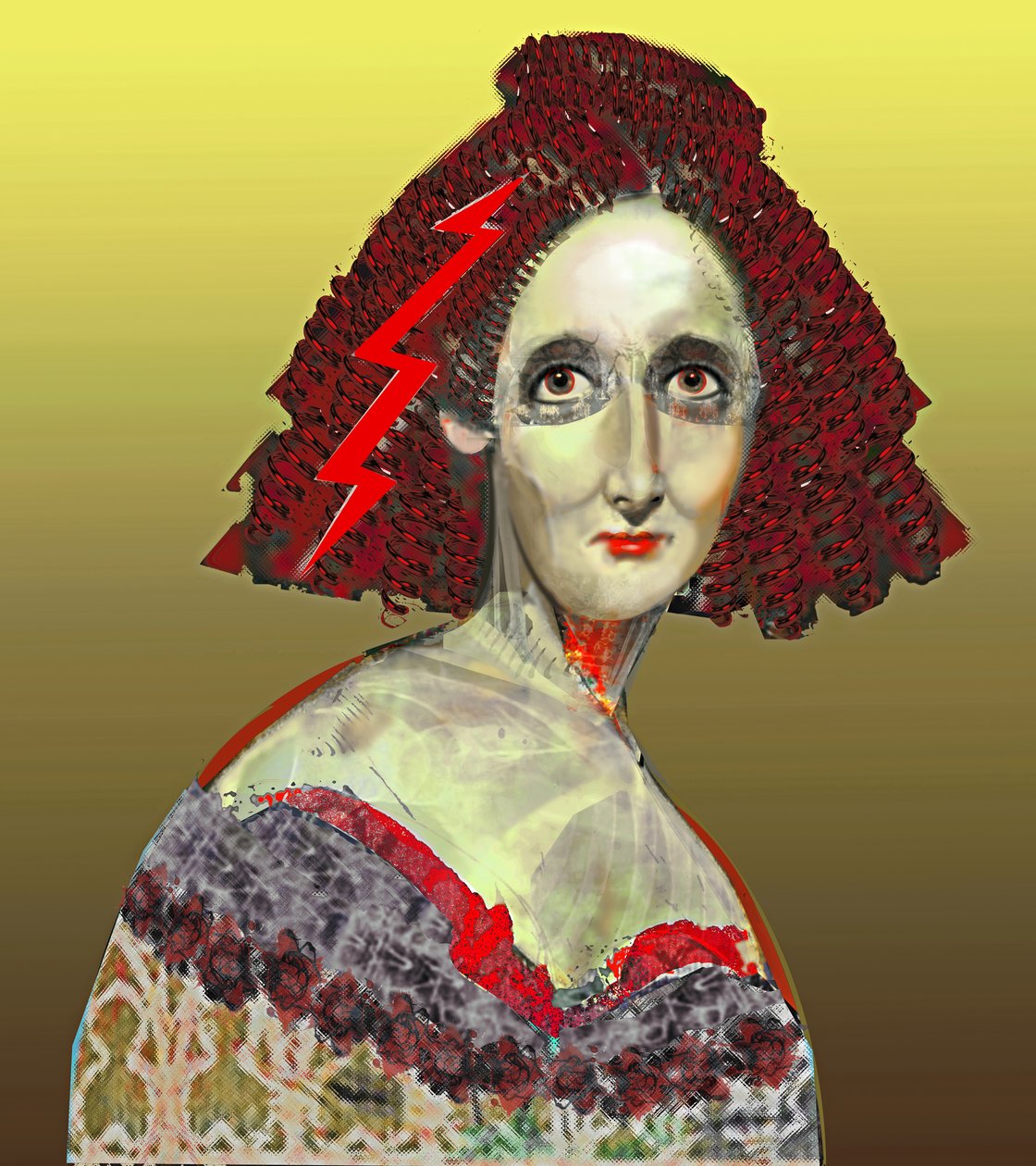 Mary Woolstonecraft Shelley, 2023 (dijital) by Neale Osborne