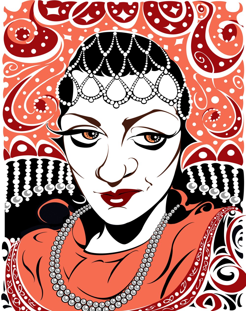 Olga Borodina, Rus mezzosoprano, s/b dosya görüntüsünün renkli versiyonu, 2005, Neale Osborne by Neale Osborne
