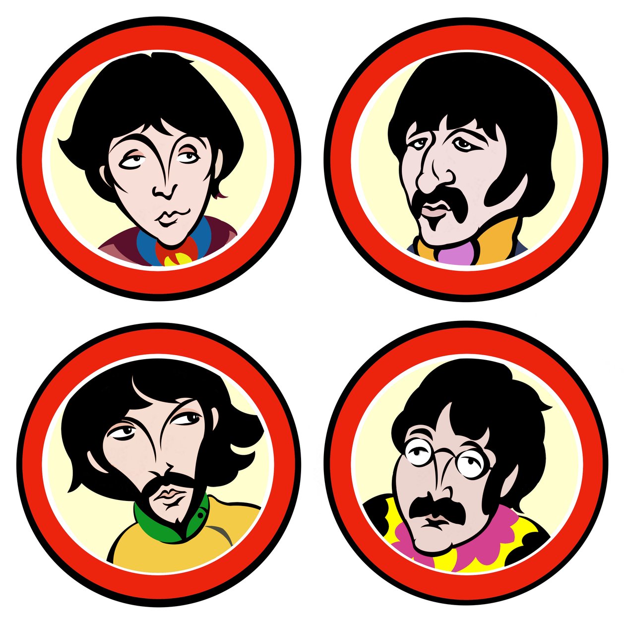 The Beatles, 2004 (mürekkep, dijital revizyon 2023) by Neale Osborne