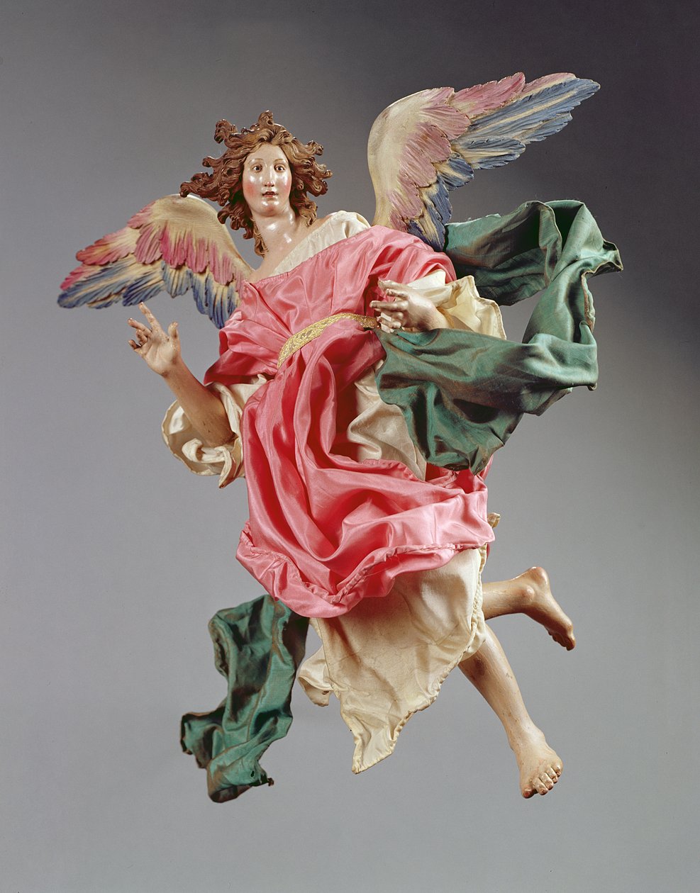Angel, from the Christmas Creche and tree (terracotta und cloth) by Neapolitan School