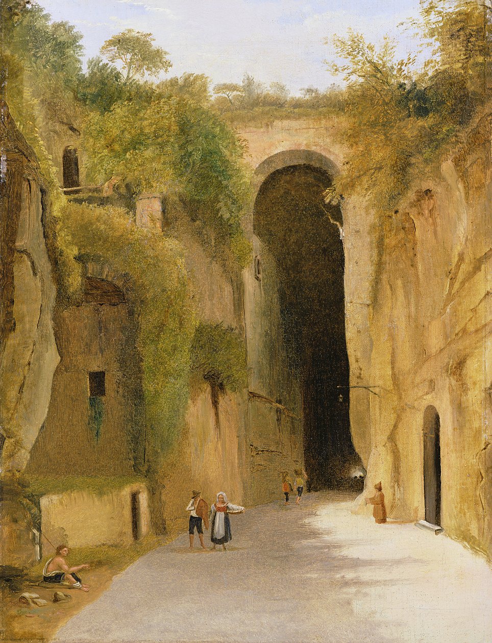 Crypta Napoletana, Posillipo tepesinin altında, Napoli, c.1840 by Neapolitan School