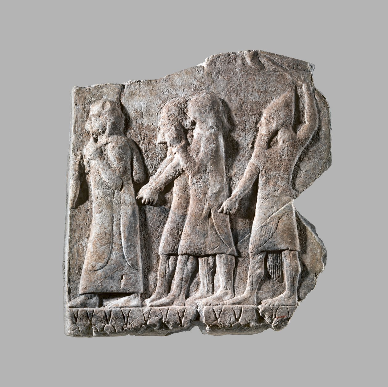 Rölyef: tutsakların alayı, yaklaşık 704–681 M.Ö. (alçıtaşı kaymaktaşı) by Neo Assyrian