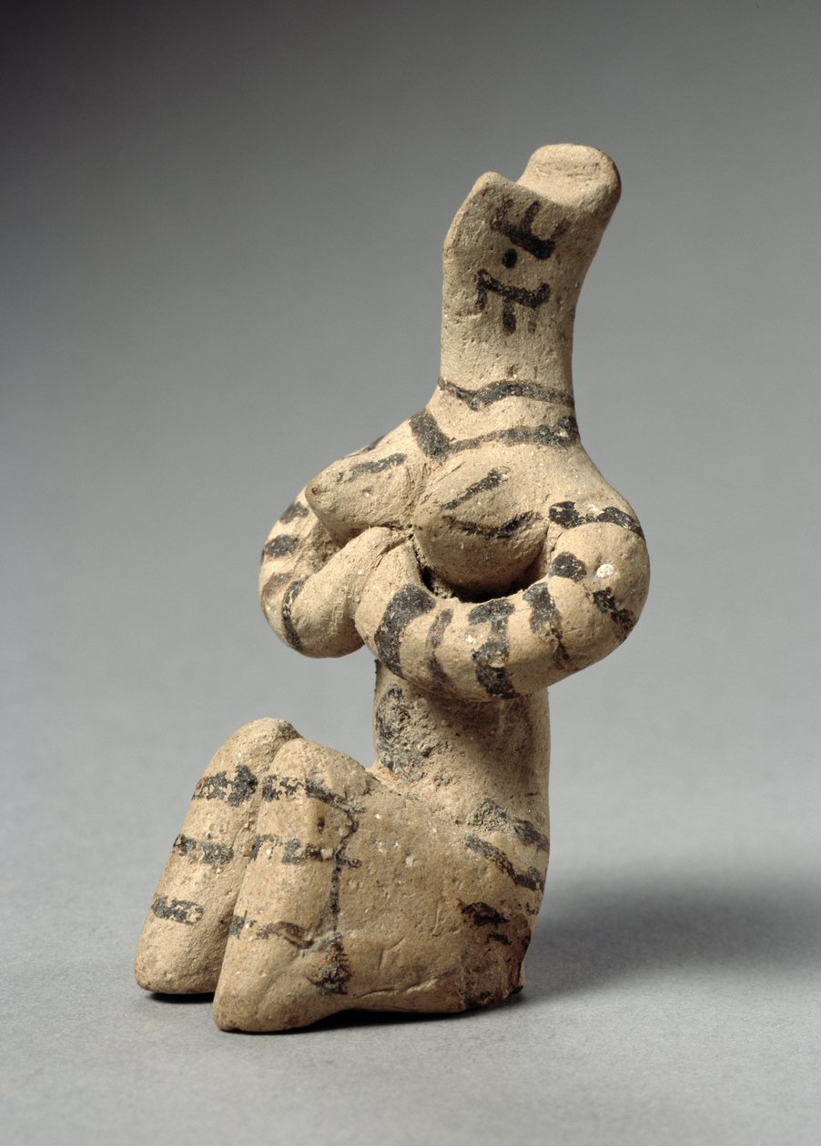 Steatopigos figür, Tell Halaf, MÖ 6-5. Binyıl (pişmiş toprak) by Neolithic