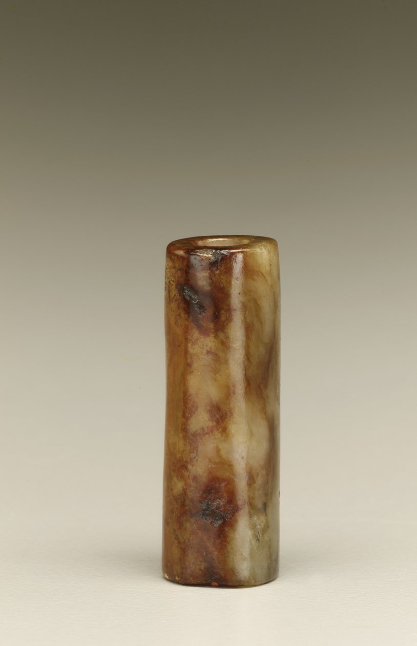 Silindirik boncuk, Tai Gölü bölgesi, Liangzhu kültürü, MÖ 3300-2250 (yeşim taşı) by Neolithic Period Chinese School