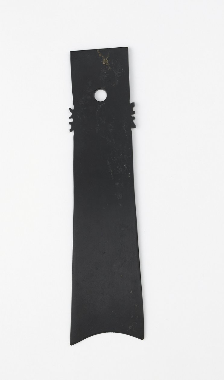 Çatallı keski (zhang), Qijia Kültürü, MÖ 2500-2000 dolayları (yeşim) by Neolithic Period Chinese School