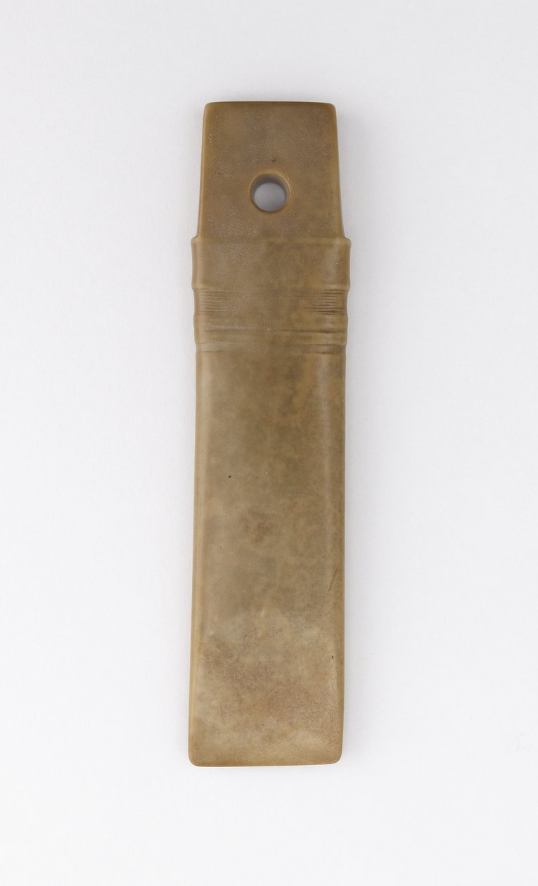 Düz keski (gui) Qijia kültürü (yeşim (nefrit)) by Neolithic Period Chinese School