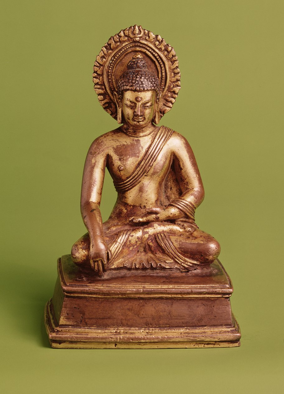 Oturan Buda (yaldızlı bronz) by Nepalese School