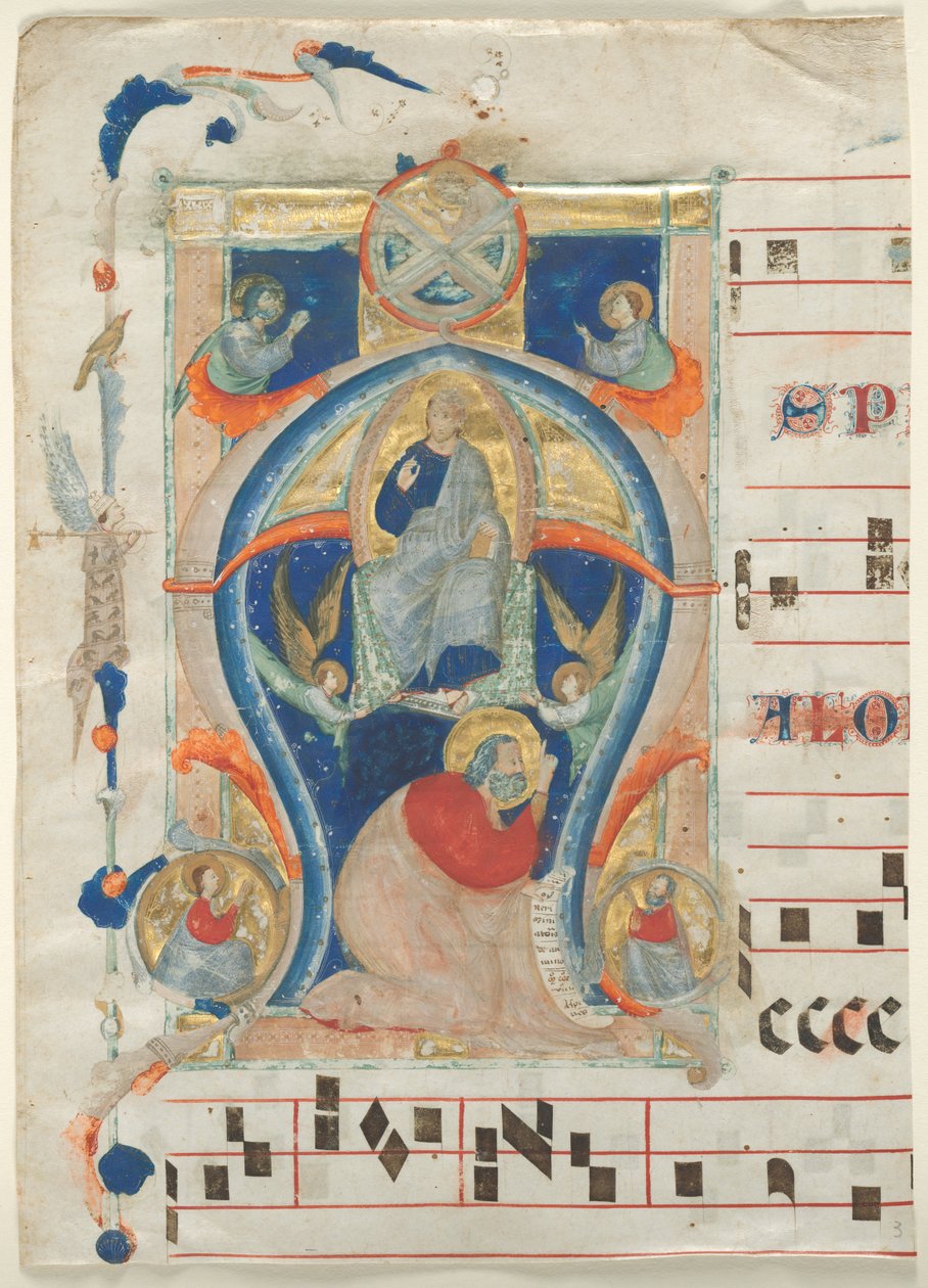 Tarihlendirilmiş Baş Harfine (A) sahip bir Antiphonary