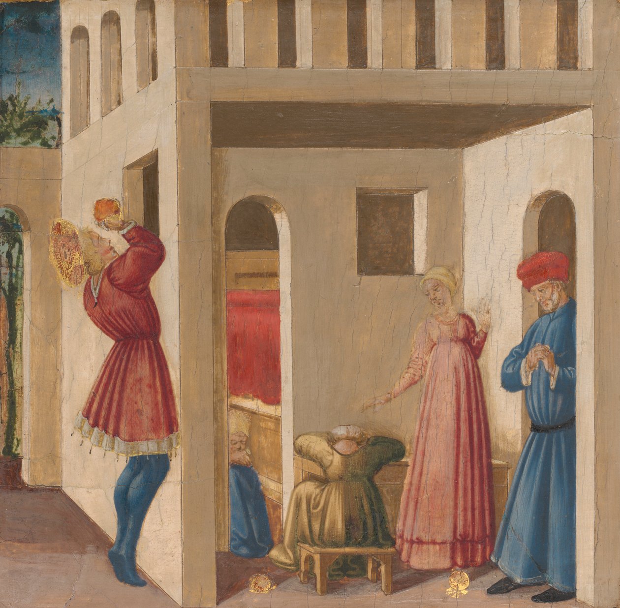 Bari Aziz Nikolaos Efsanesinden Bir Sahne by Neri di Bicci