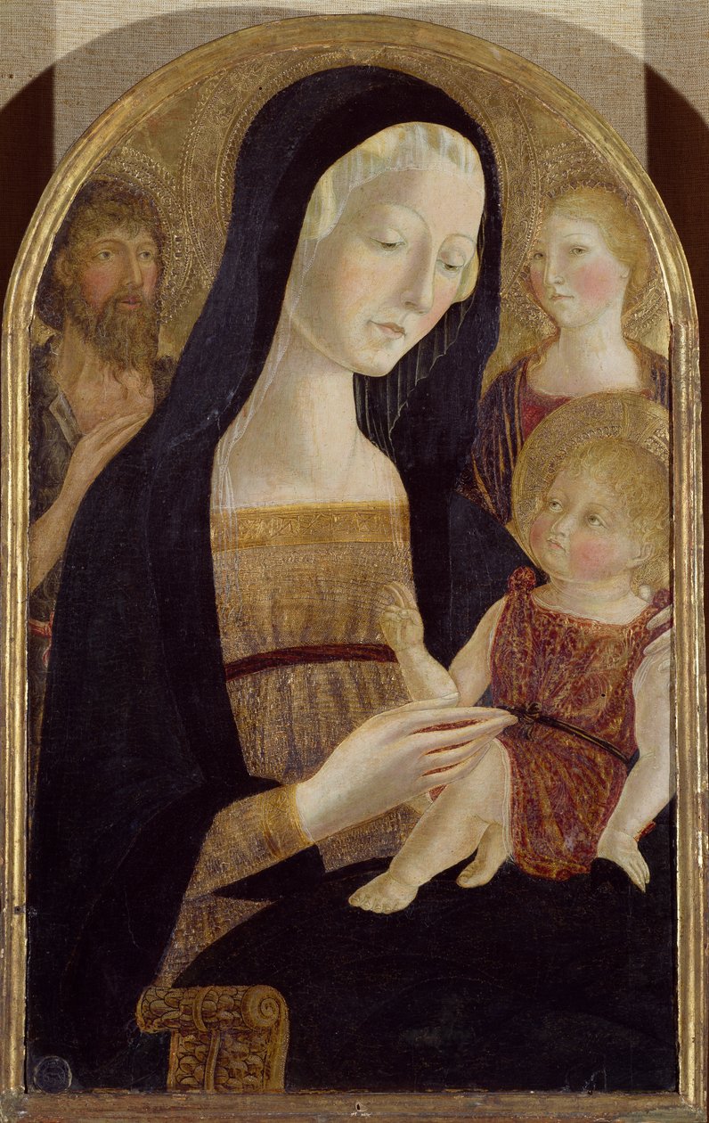 Aziz Vaftizci Yahya ve Mecdelli Meryem ile Madonna ve Çocuk, Bartolomeo de' Landi'den Neroccio (1447-1500) by Neroccio di (1447 1500) Landi
