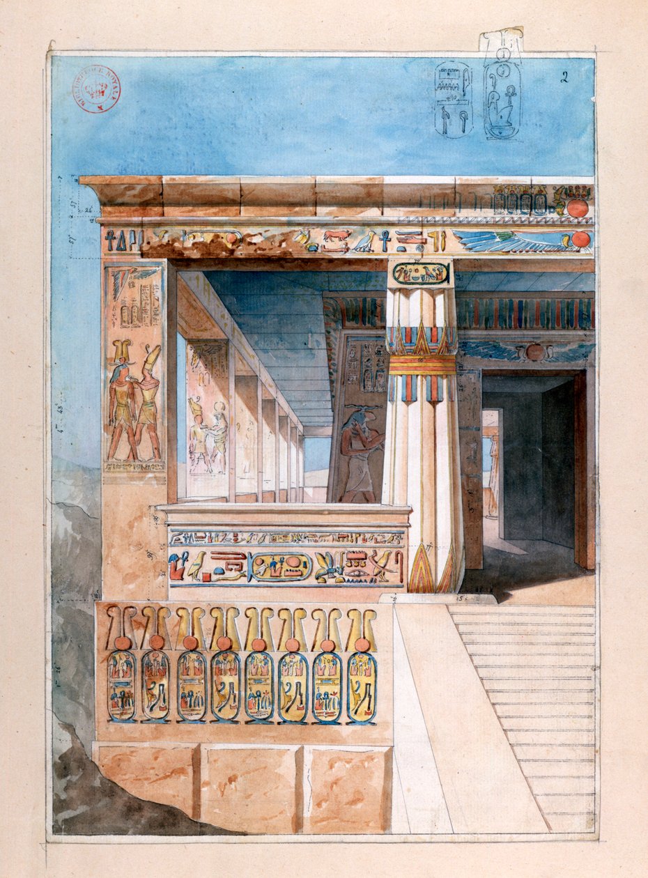 Antik Mısır tapınağı, 19. yüzyıl by Nestor l