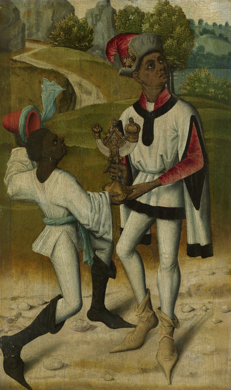 Balthazar, üç büyücüden biri, hizmetçisi, c.1480-90 by Netherlandish School