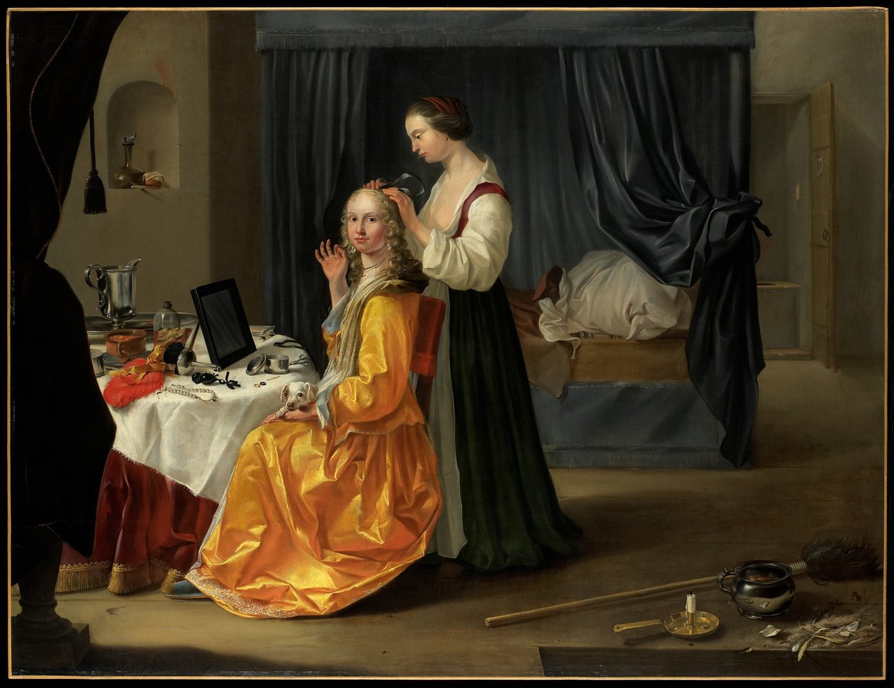 Tuvaletteki Kadın, c.1650-60 by Netherlandish School