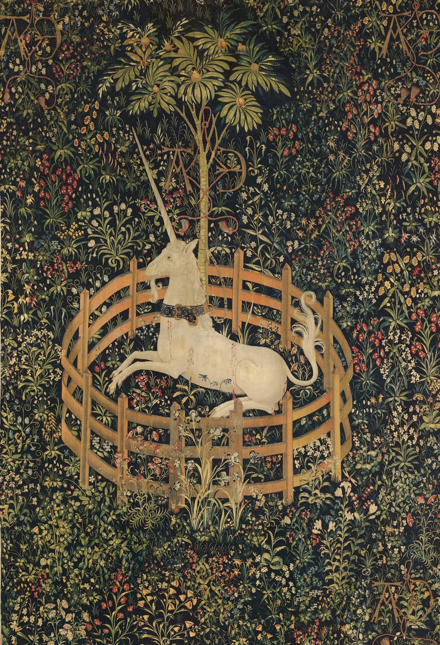 Esaret Altındaki Tek Boynuzlu At, c.1500 by Netherlandish School