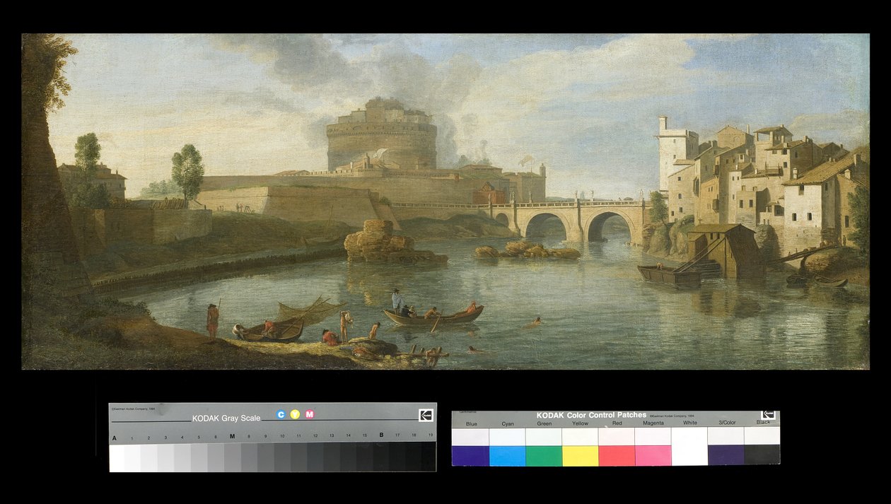 Castel Sant "Angelo'nun görünümü, 1700-15 by Netherlandish School
