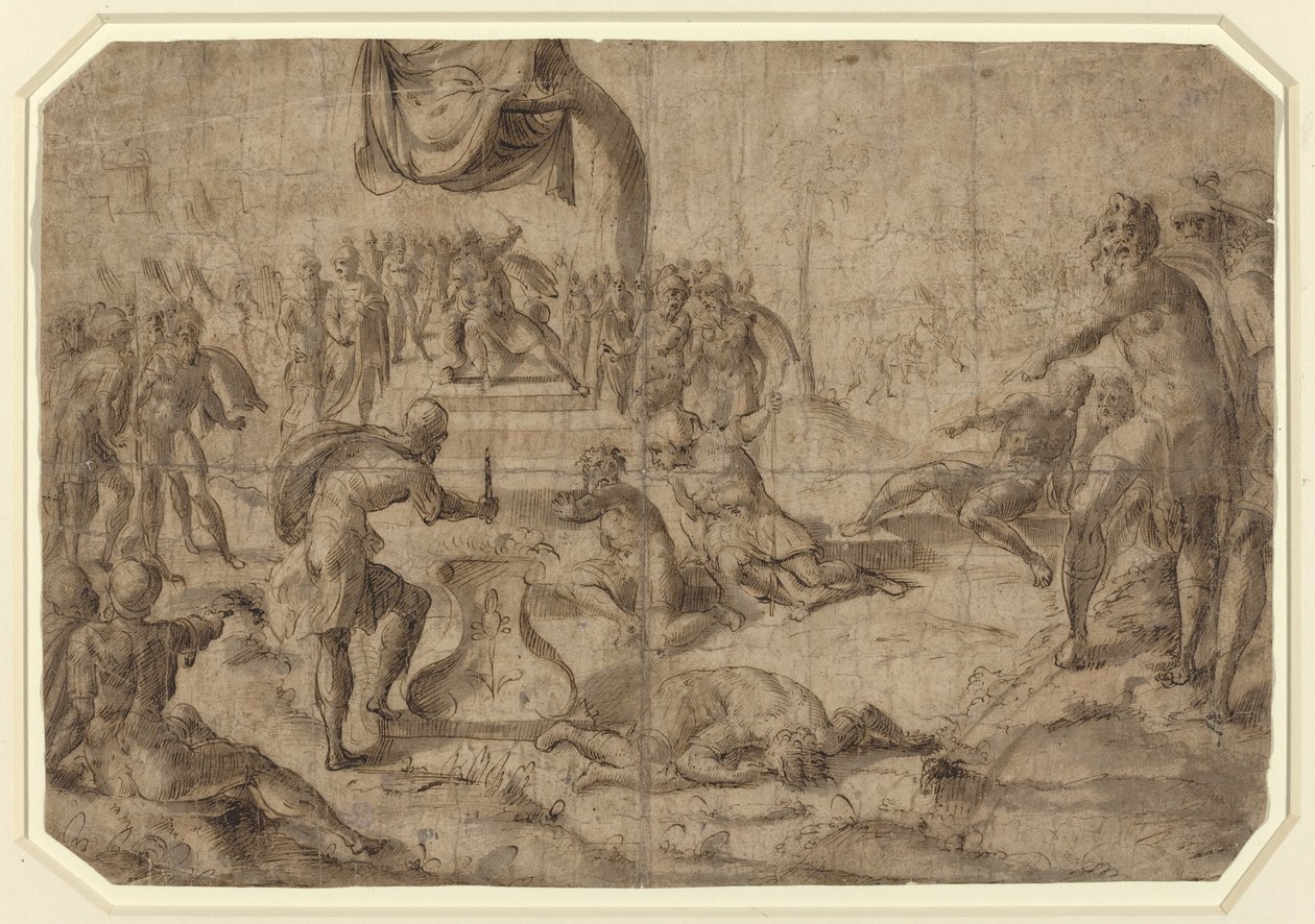 Kurban Sahnesi (Gaius Mucius Scaevola?) by Netherlandish 16th Century