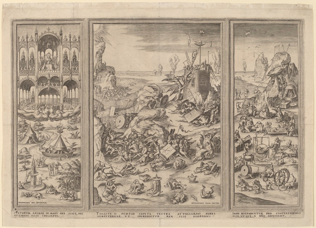 Son Yargı Üçlemesi by Netherlandish 16th Century after Hieronymus Bosch, Hieronymus Cock