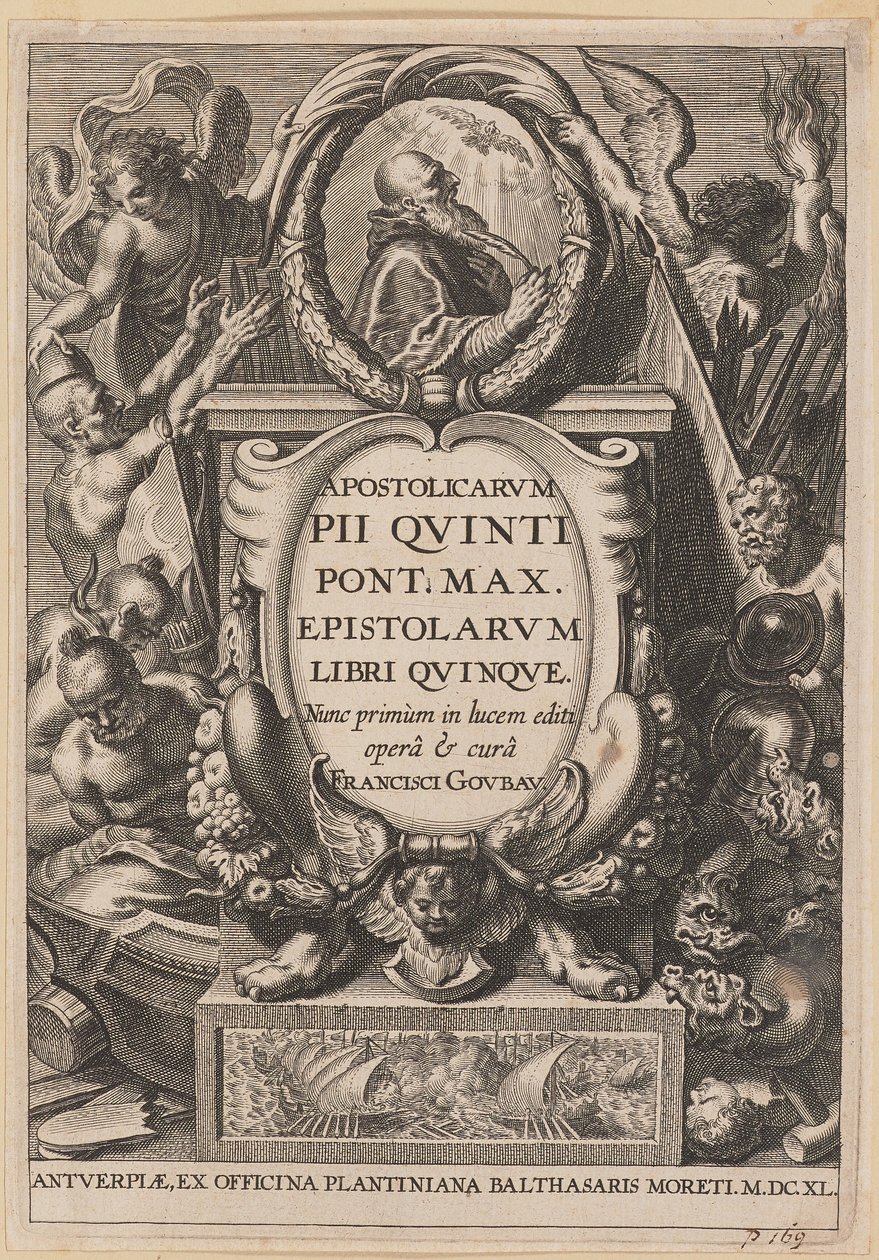 Apostolicarvm PII Qvinti Pont için Başlık Sayfası. Maks... by Netherlandish 17th Century after Sir Peter Paul Rubens