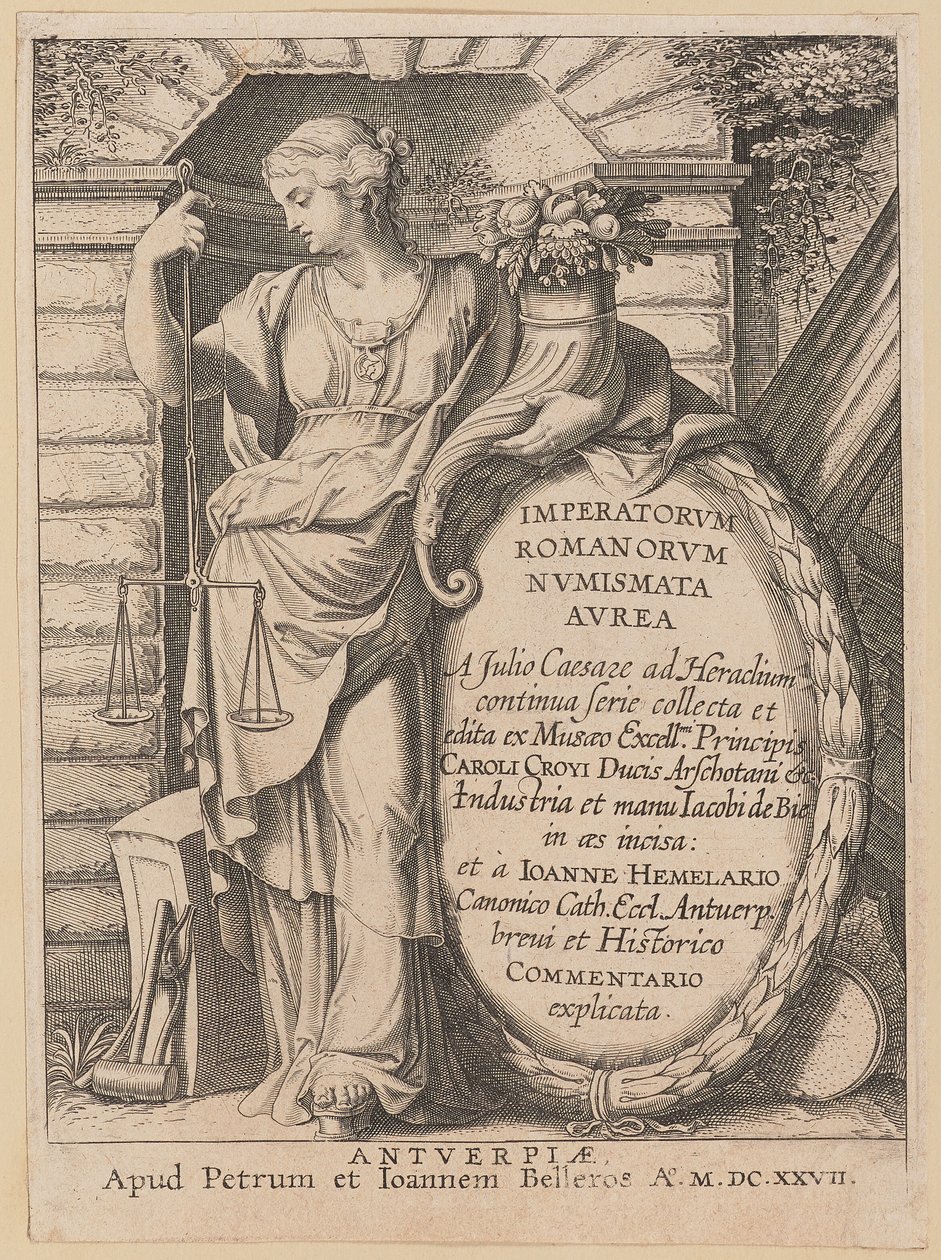 Roma İmparatoru Nvmismata Avrea için Başlık Sayfası by Netherlandish 17th Century after Sir Peter Paul Rubens