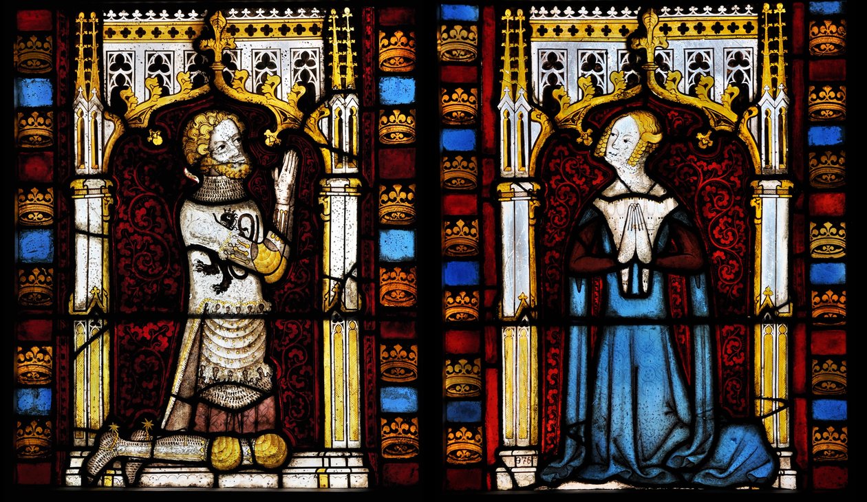 Bir lord ve karısı, 14. yüzyılın ortalarında. by Netherlandish Master