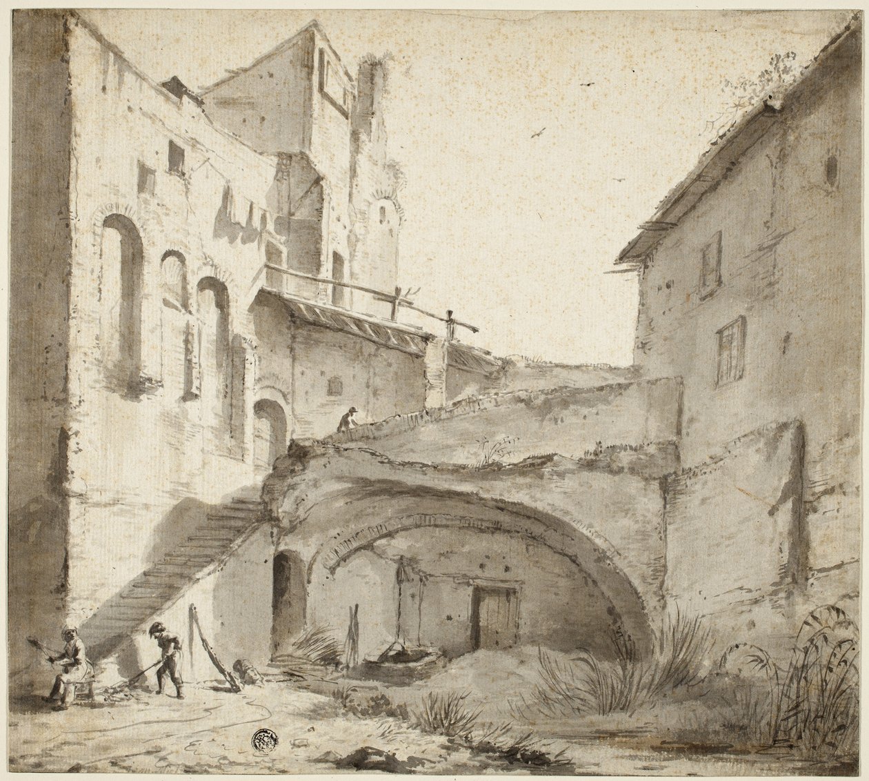 Harap kalenin büyümüş avlusu by Netherlandish School