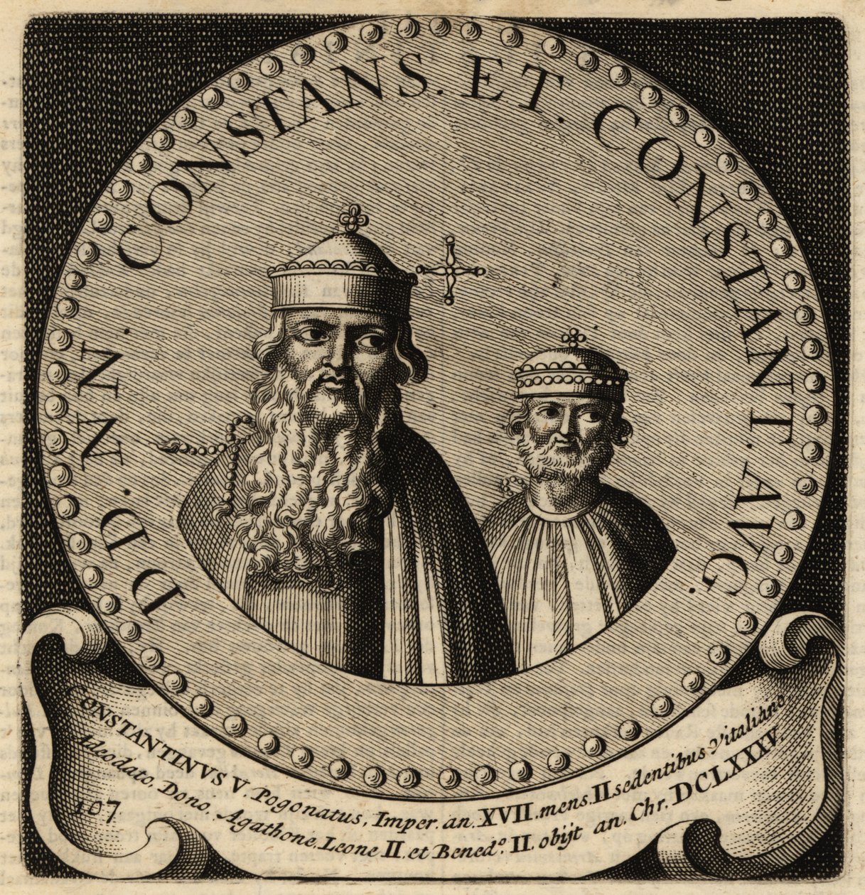 Bizans İmparatorları II. Konstans ve IV. Konstantin