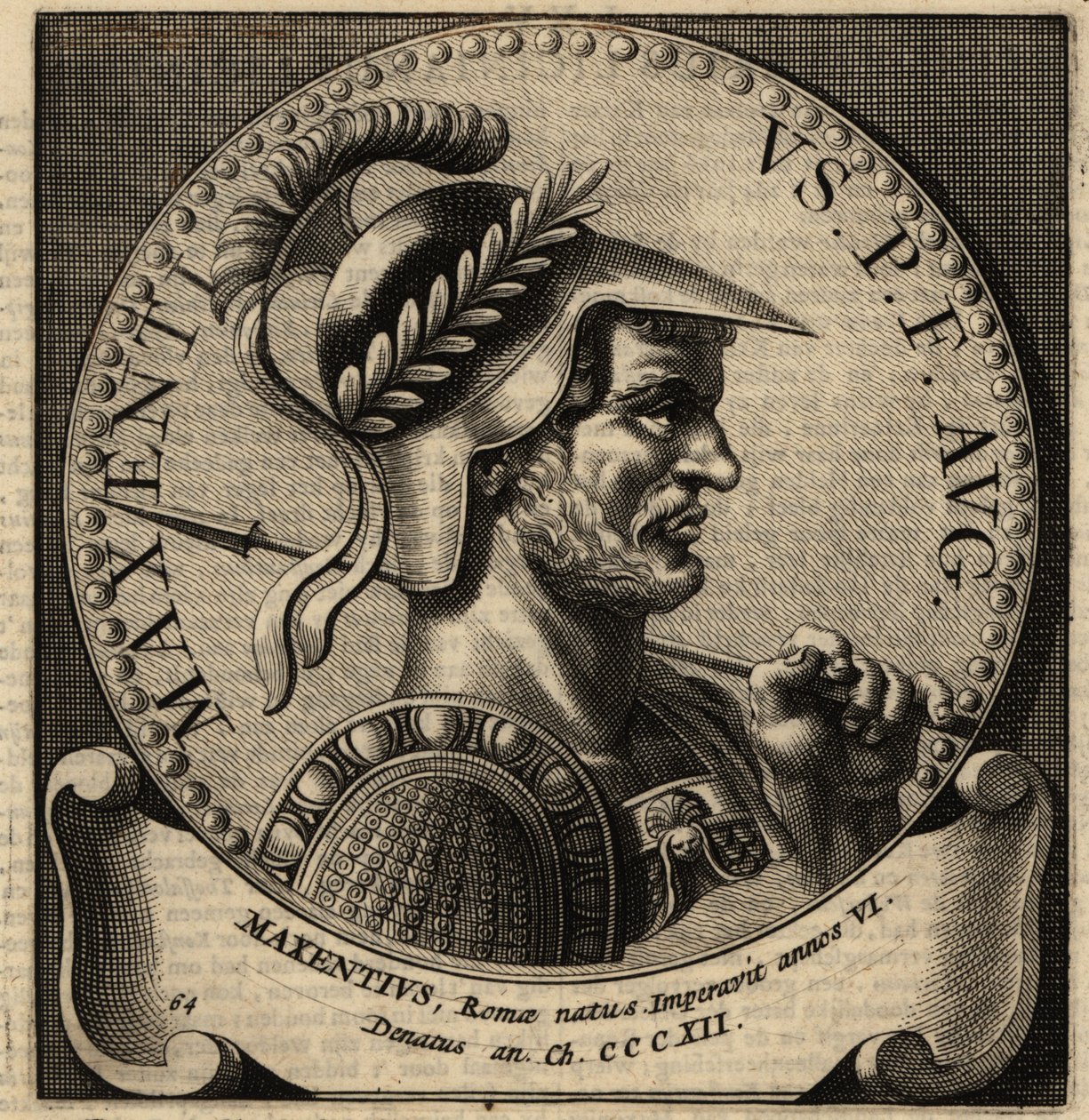 Roma İmparatoru Maxentius'un portresi. by Netherlandish School