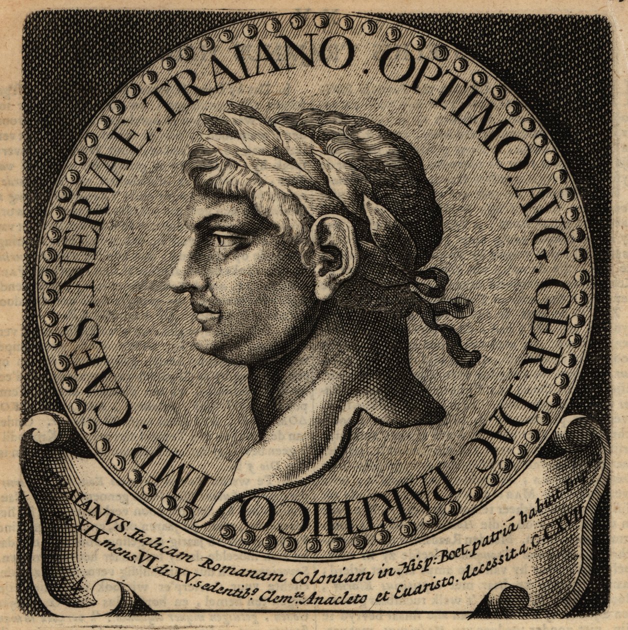 Roma İmparatoru Trajan'ın portresi. by Netherlandish School
