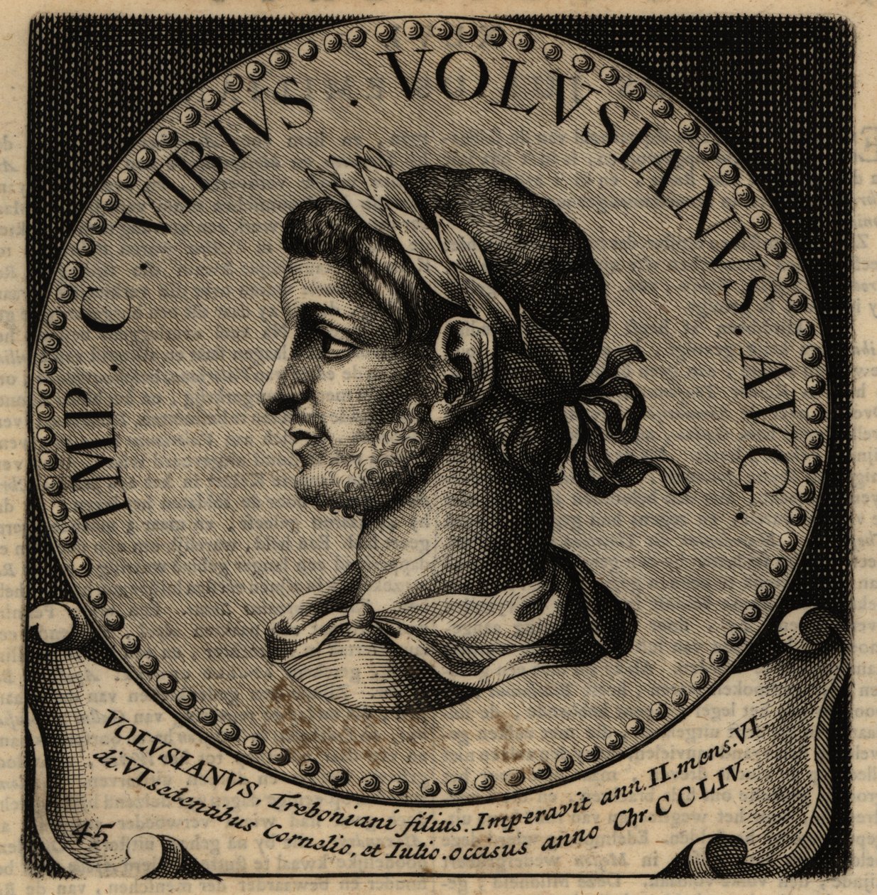 Roma İmparatoru Volusian'ın portresi. by Netherlandish School