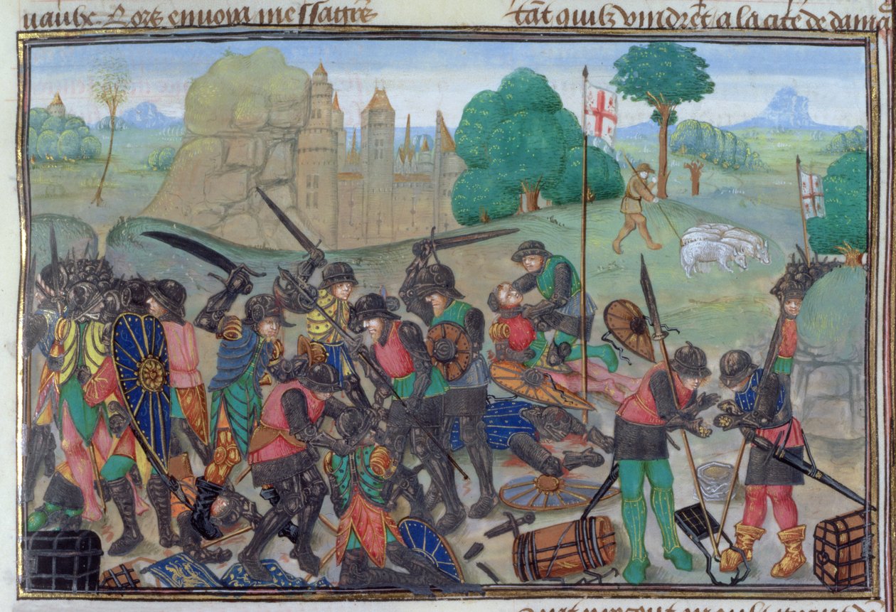 Roy 15 EI f.335 Hristiyanlar ve Sarazenler savaşıyor, 
