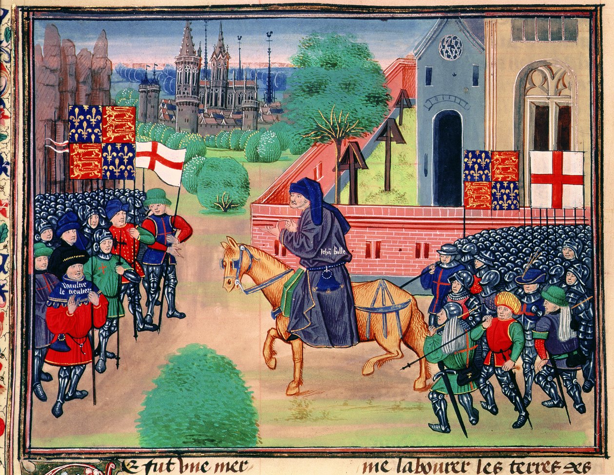 Roy 18 E I f.165v Köylü isyanı İngiltere ve St. George