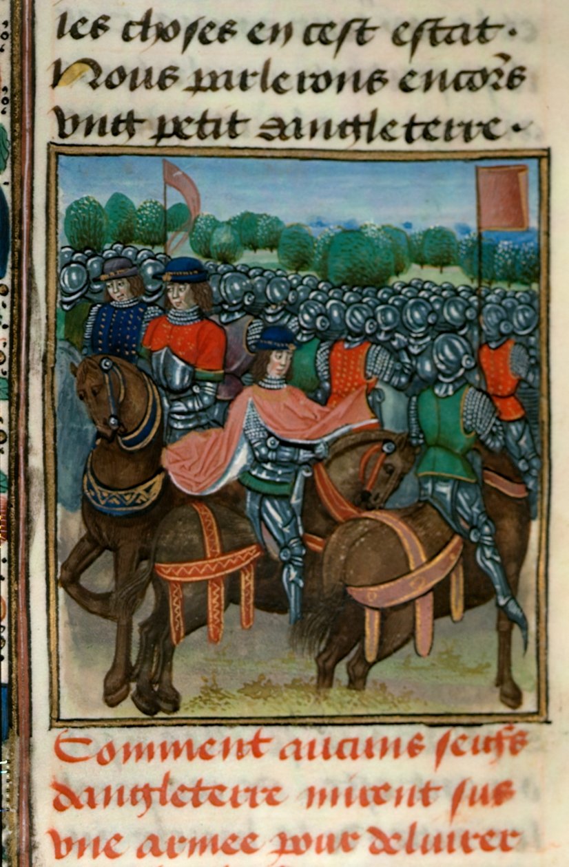 Royal 18 E.II fol.411v, Jean Froissart (c.1333-1404) tarafından yazılan 
