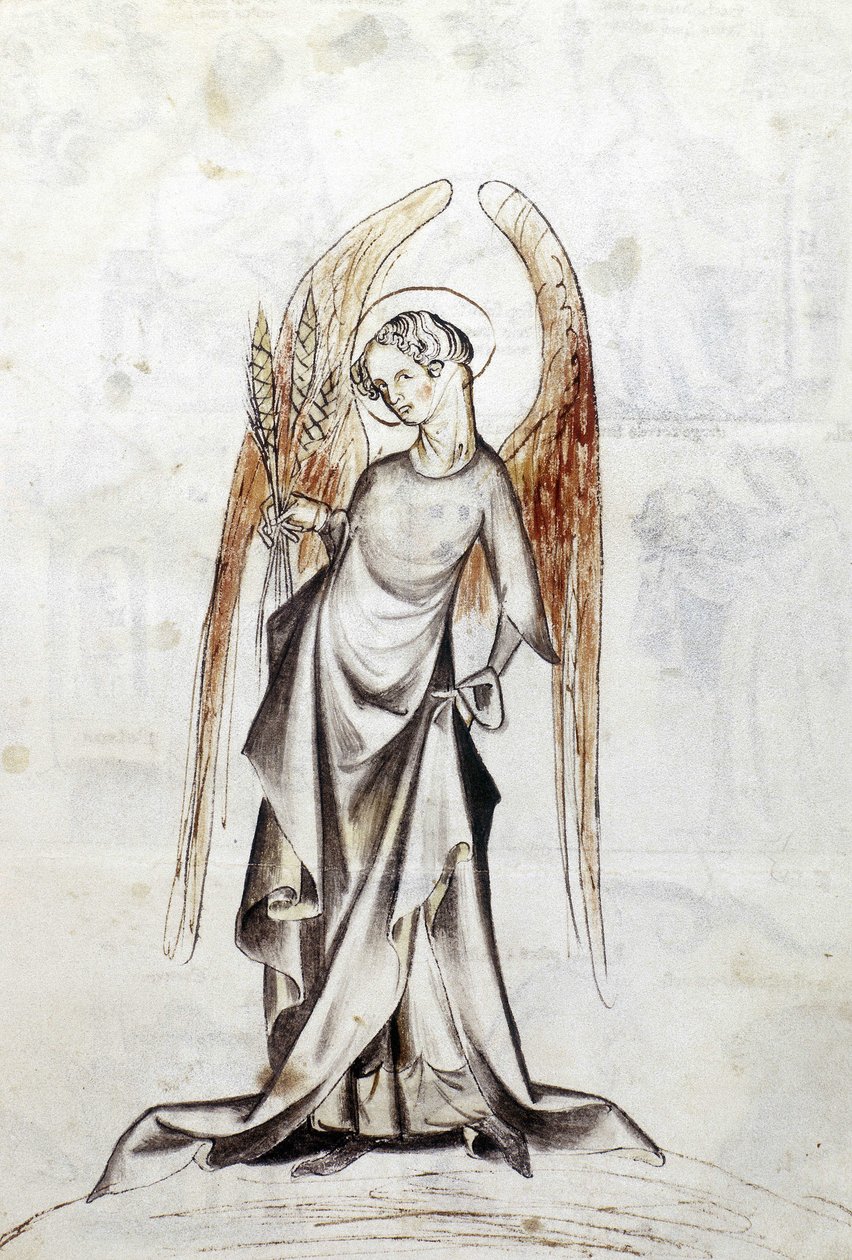 Sloane 3983 f.23 Başak burcu (parşömen) by Netherlandish School