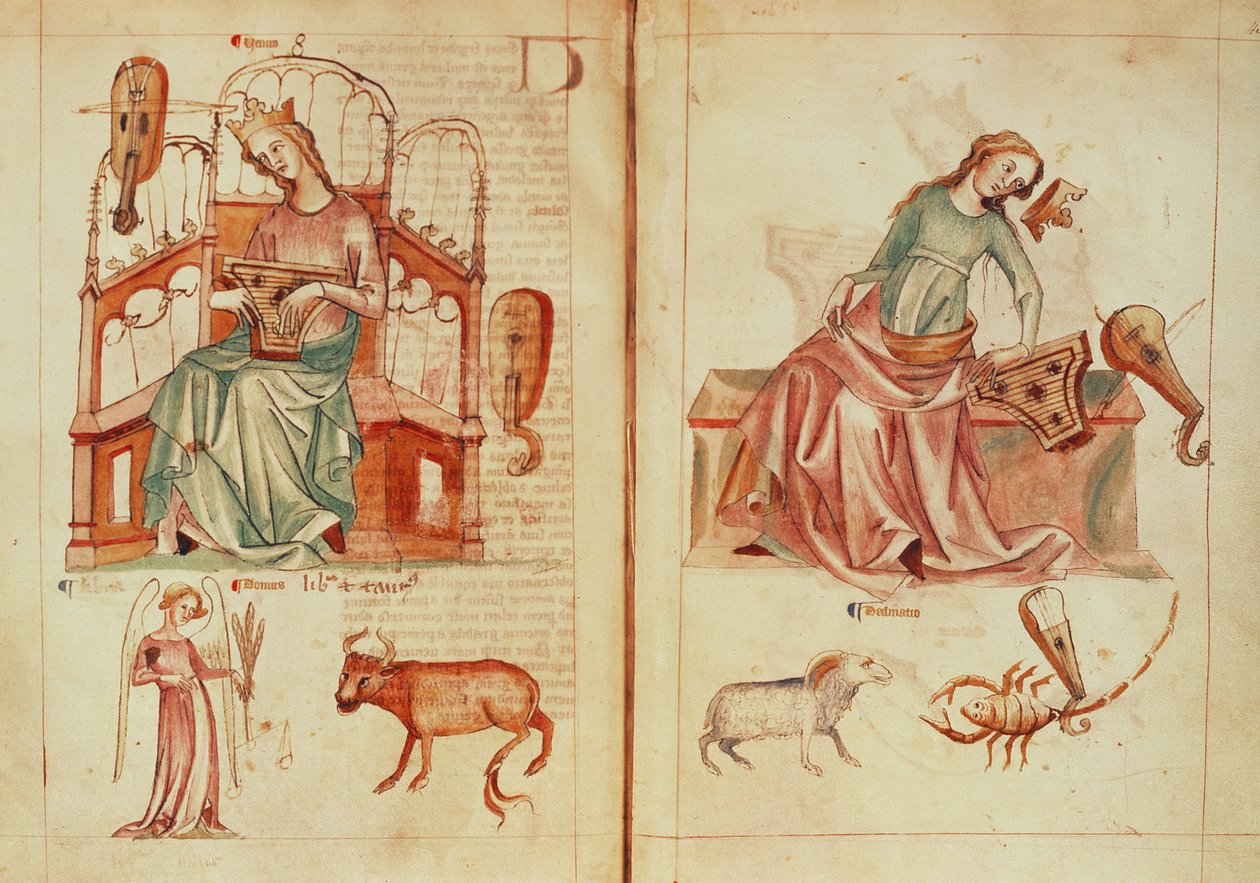 Sloane MS 3983 fol.42v-43 Venüs, 