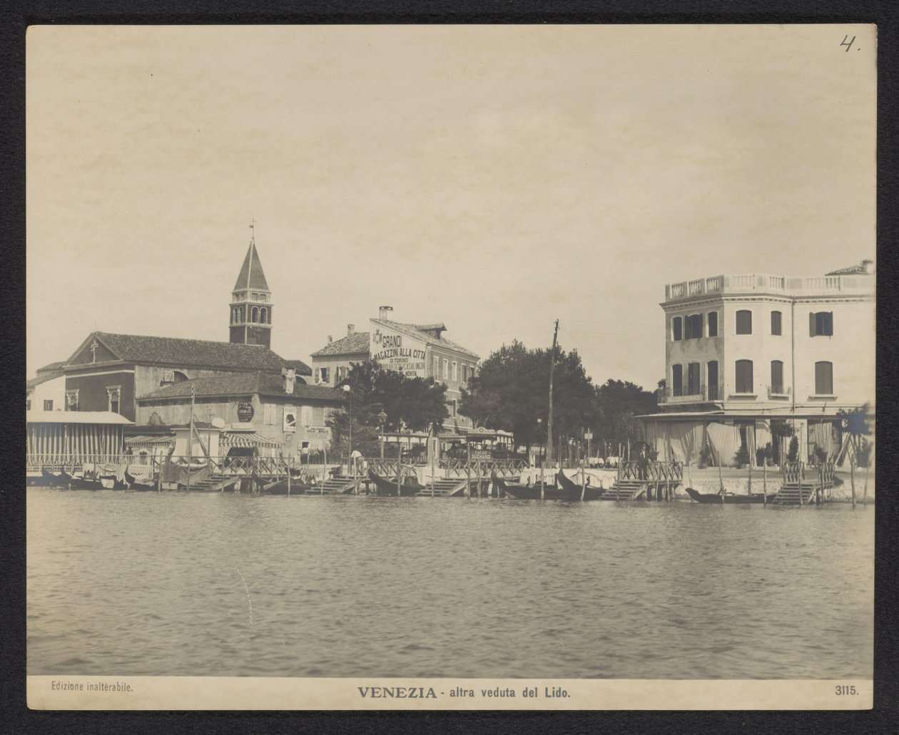 Lido rıhtımının görünümü Venedik - altra veduta del Lido (nesne üzerindeki başlık) by Neue Photographische Gesellschaft