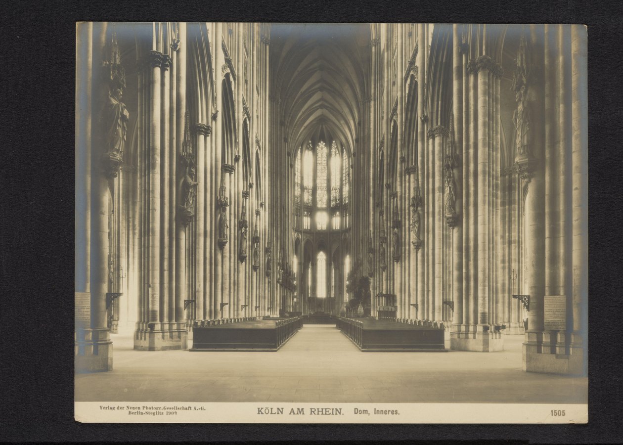 Köln Katedrali'nin iç kısmı Köln am Rhein. Dom, Inneres (nesne üzerindeki başlık) by Neue Photographische Gesellschaft