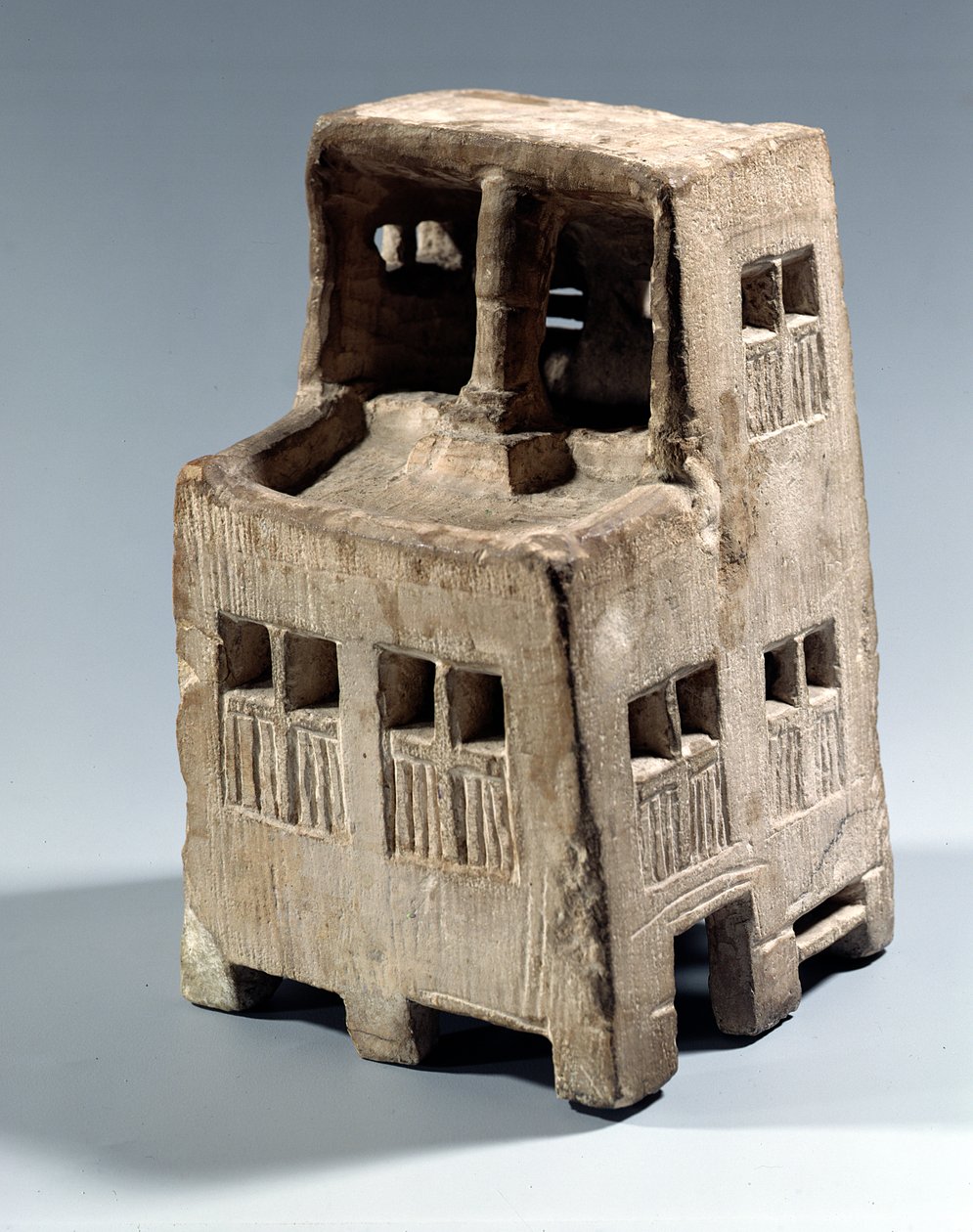 Bir ev modeli (kireçtaşı) by New Kingdom Egyptian