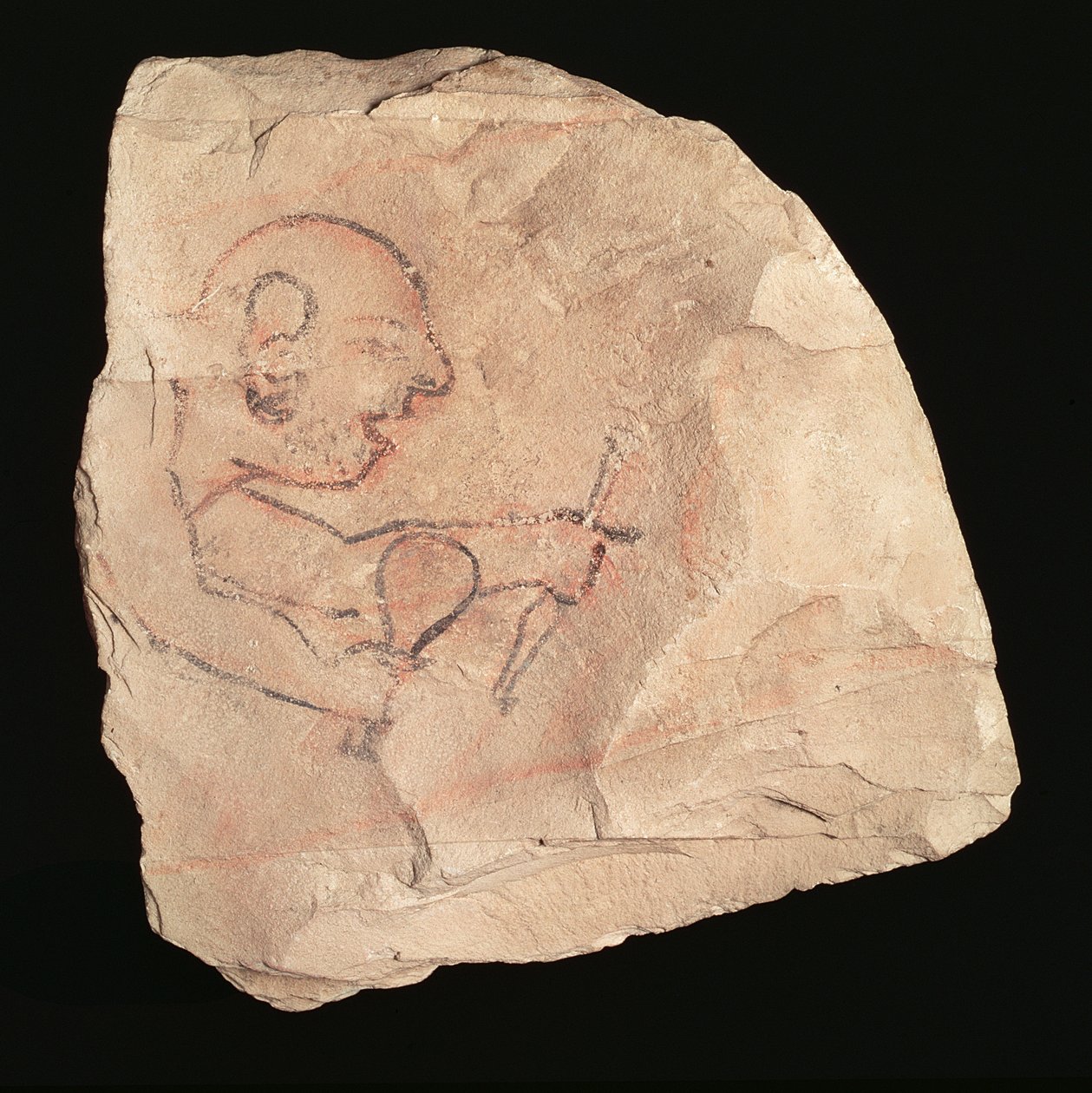 Ostracon, muhtemelen Deir el-Medina, 19.-20. Hanedan, MÖ 1200-1153