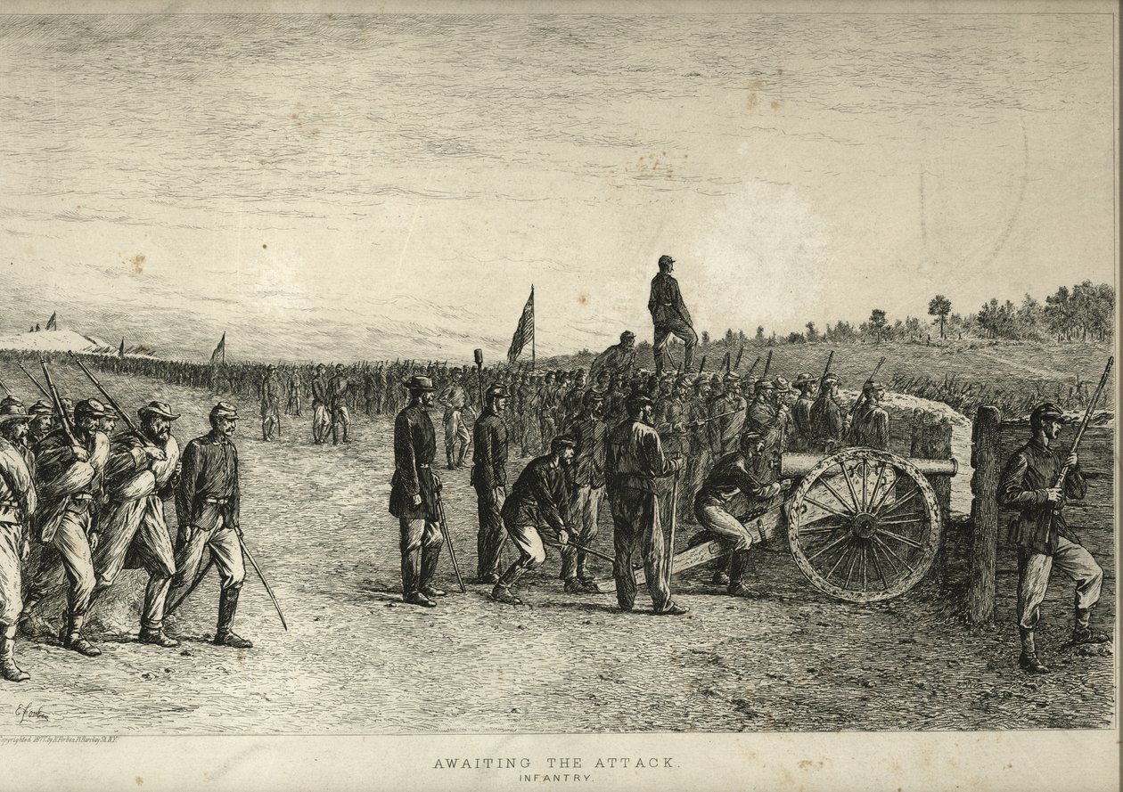 Saldırıyı Bekliyoruz. Piyade. by Edwin Austin Forbes