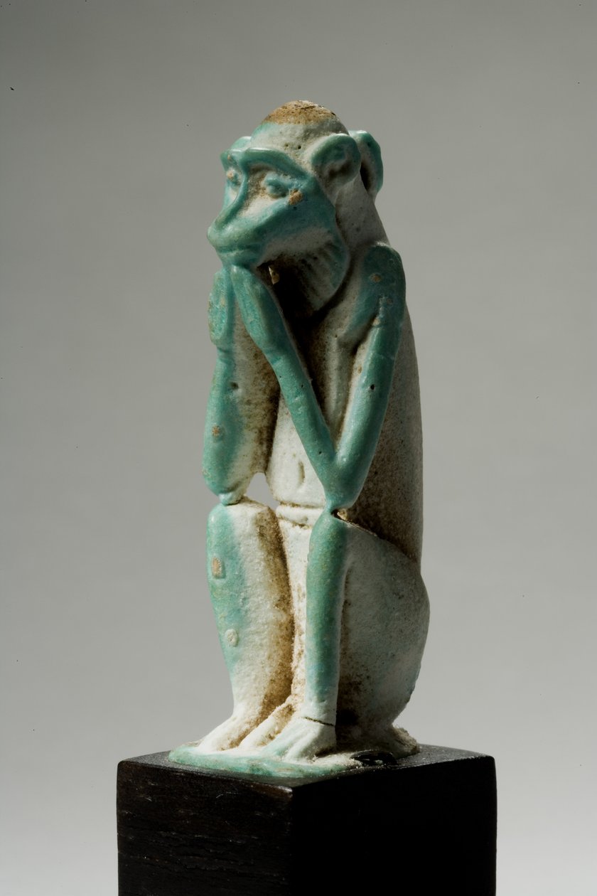 Muska of a Monkey, 18-19. Hanedan, MÖ 1540-1186 (fayans) (ayrıca bkz. 270368) by New Kingdom Egyptian