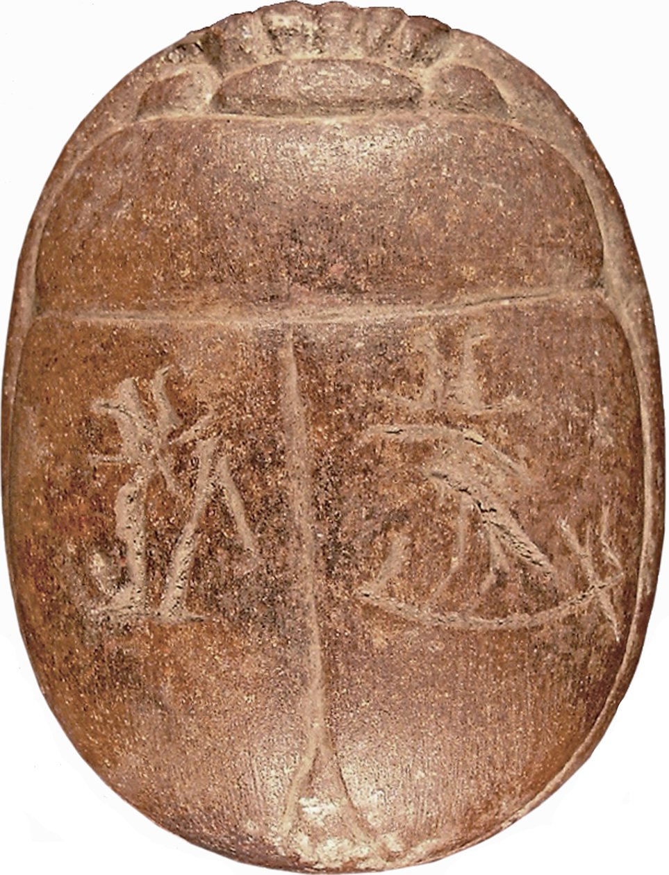Hati-iay kuvarsitinden Kalp Bokböceği ve altın yaprak izleri by New Kingdom Egyptian