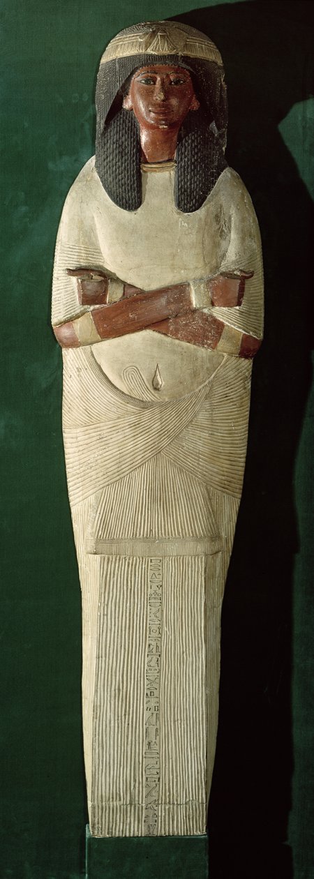 Piays Mumyasının Kapak Paneli, MÖ 1279-1213 dolayları (boyalı ahşap, sıva) by New Kingdom Egyptian